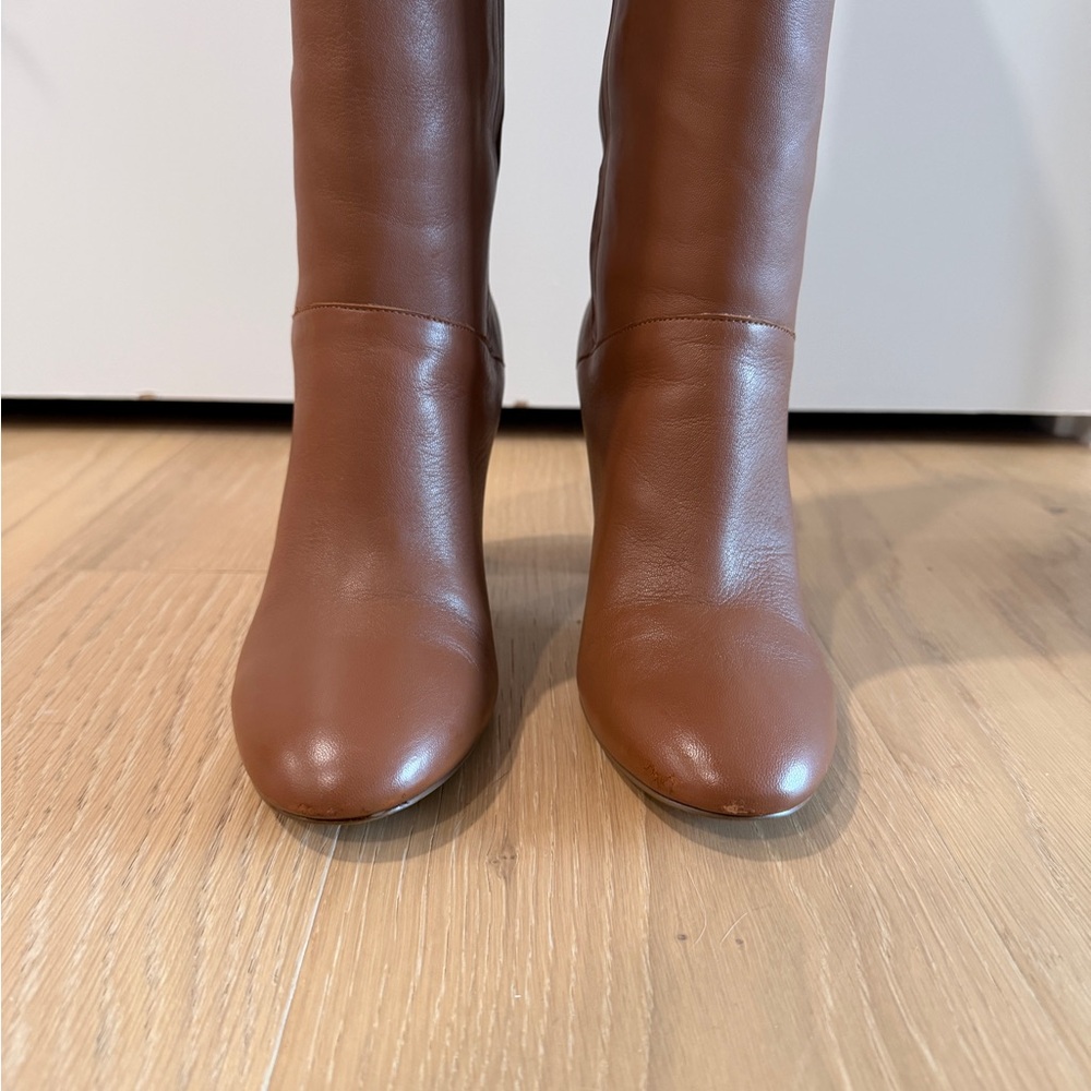 Cole Haan Glenda Brown Leather Knee-High Boots - Picture 7 of 7